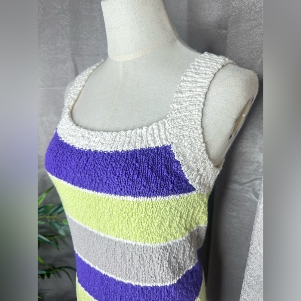 Anthropologie Women’s Callahan Multicolor Stripe Knit Sweater Tank Sz S - Picture 4 of 10